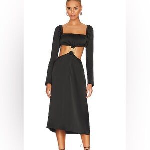 NWT WeWoreWhat Black Cut Out Midi Dress Sz XL - Sold Out Online!